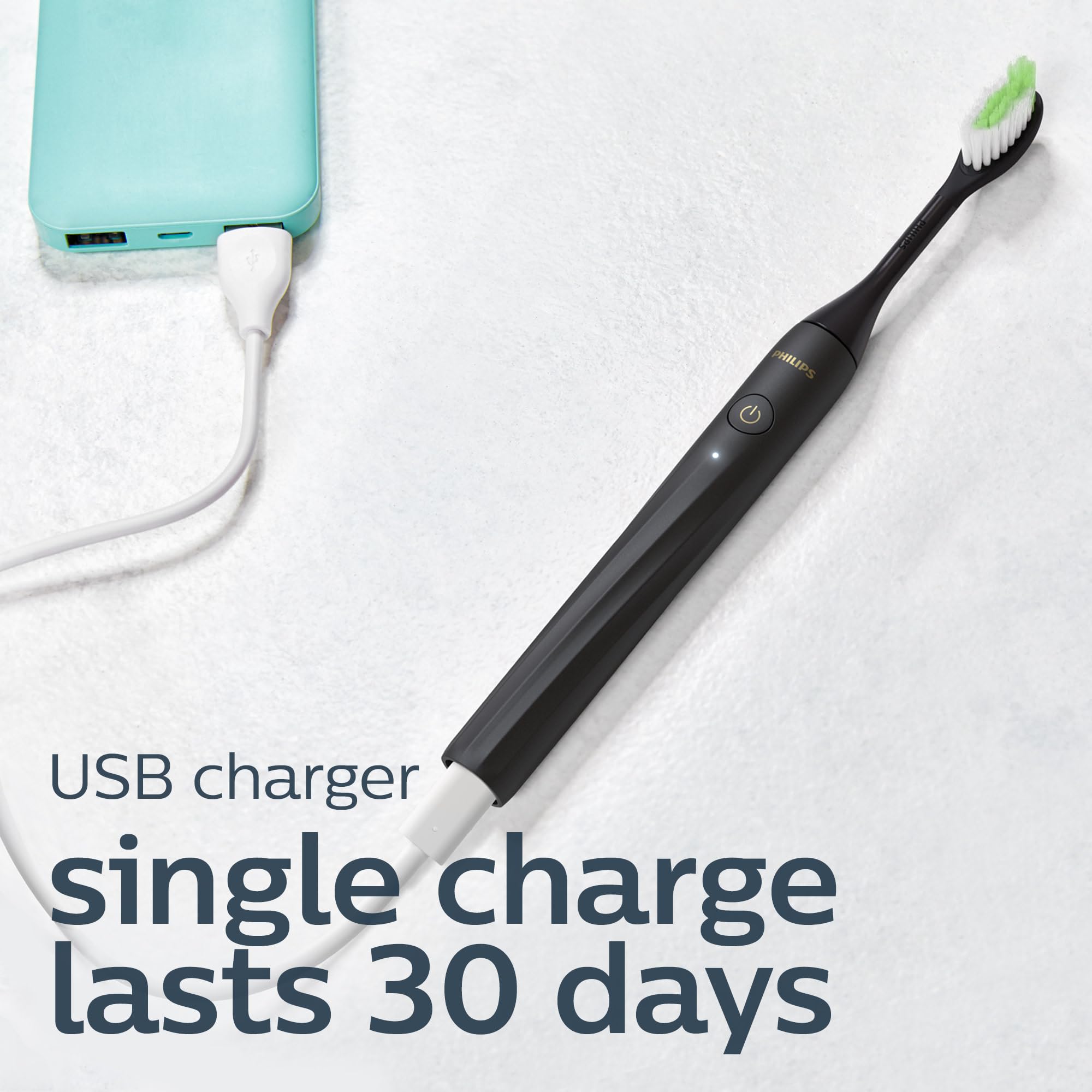 Philips One by Sonicare Rechargeable Toothbrush, 1 Brush Head, Black 🍁 All In One Marketplace Canada