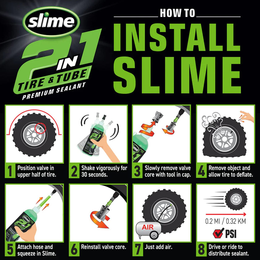 Slime 2-in-1 Tire & Tube Sealant, 946mL 🍁 All In One Marketplace Canada