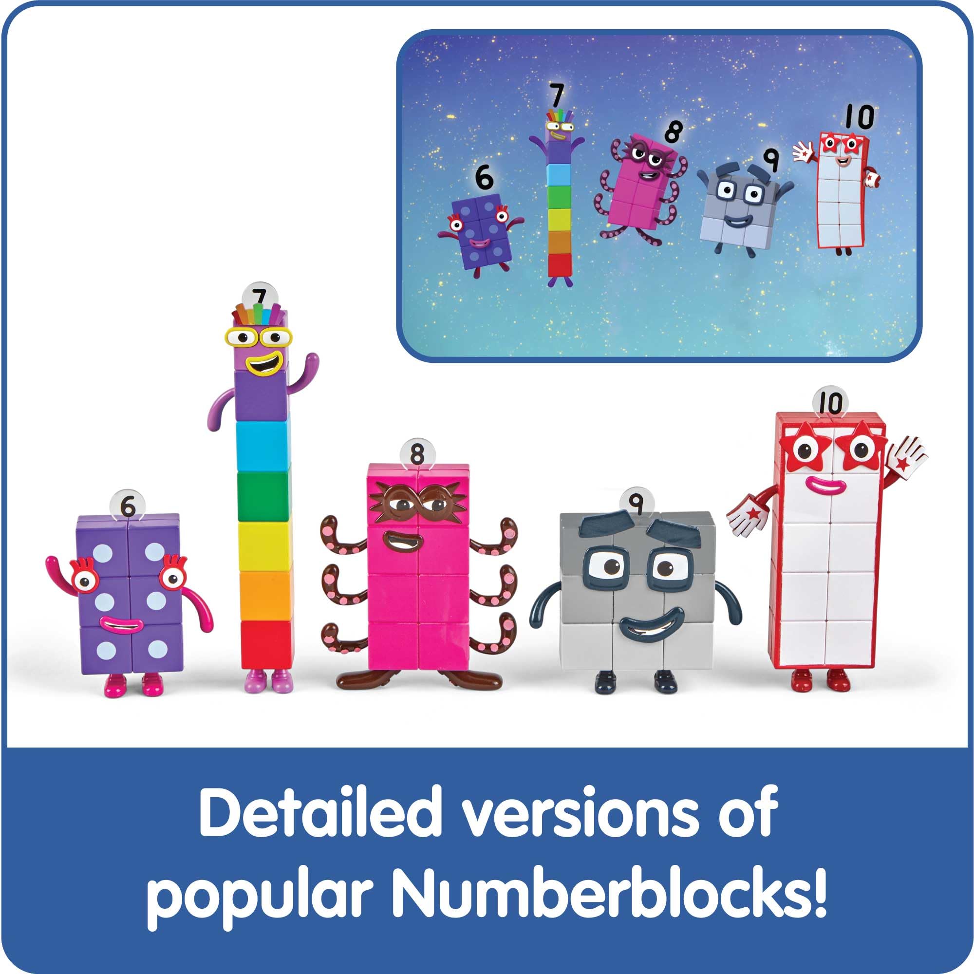 hand2mind Numberblocks Friends Six to Ten, Toy Figures Collectibles, Small Cartoon Figurines for Kids, Mini Action Figures, Character Figures, Play Figure Playsets, Imaginative Play Toys 🍁 All In One Marketplace Canada