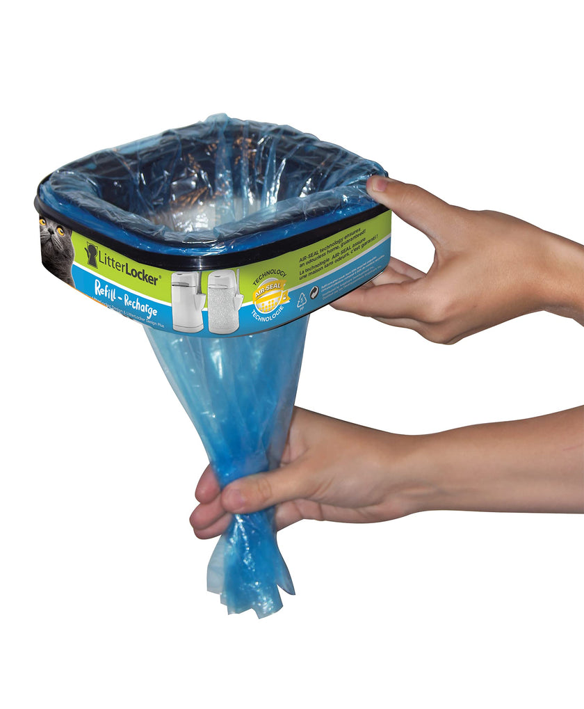 LitterLocker Refill bags| by the makers of Litter Genie| 4-Pack, 48 total ft or up to 8 Months of Supply | Made in Canada | Square Refills Compatible with LitterLocker & Litter Genie Pails 🍁 All In One Marketplace Canada