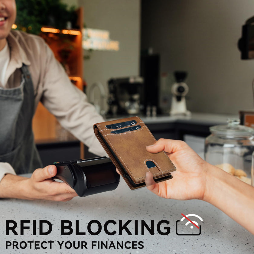 furid RFID Wallet for Men Minimalist: Slim Pop Up Wallet with ID Window - Smart Card Holder for Men - Gift for Father Husband on Father’s Day Birthday Anniversary 🍁 All In One Marketplace Canada