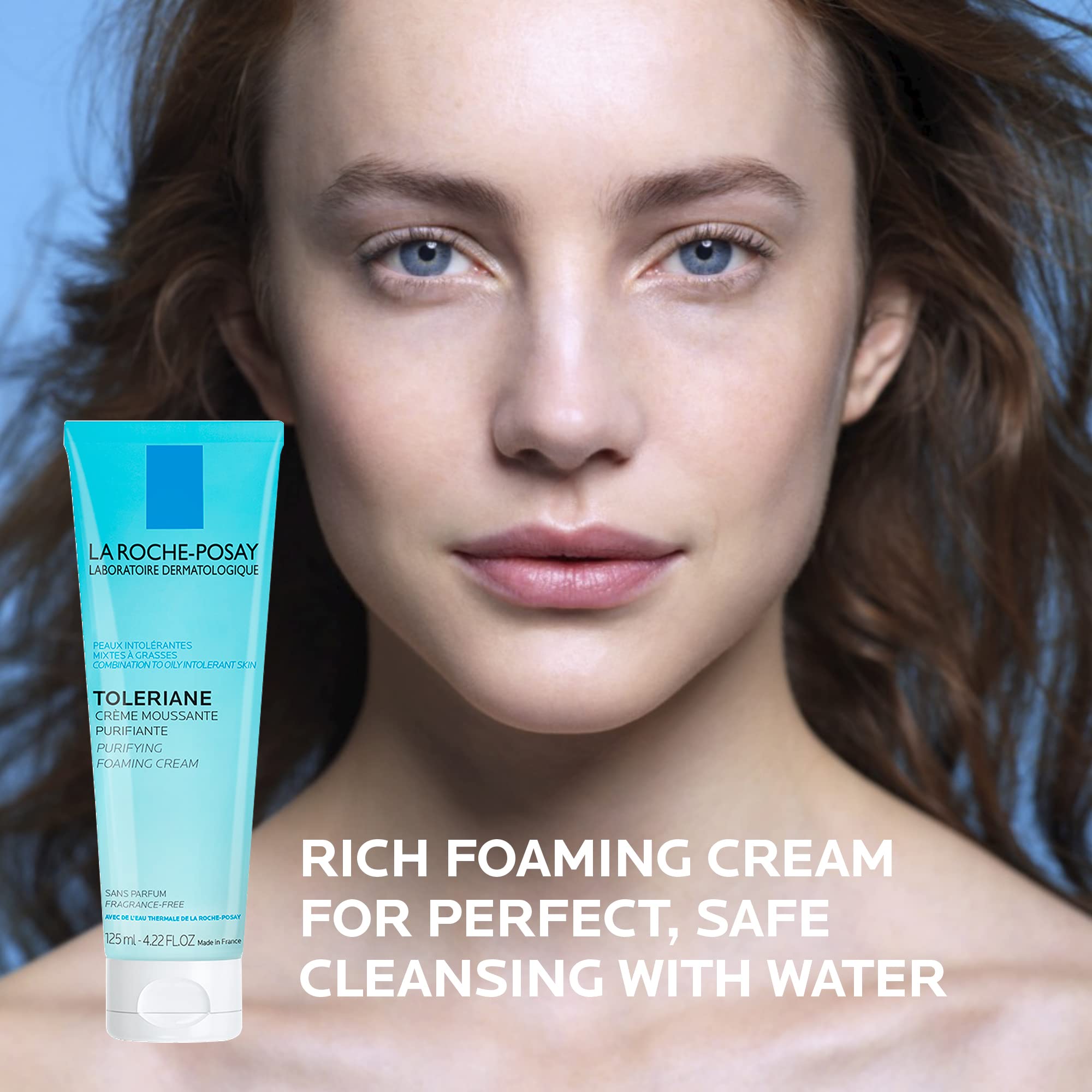 La Roche-Posay Face Cleanser, Toleriane Purifying Foaming Cream for Sensitive Skin with Glycerin, Cleanser and Makeup Remover, Fragrance Free, Preservative Free, Soap Free, Dermatologist Recommended Brand, 125 ML 🍁 All In One Marketplace Canada
