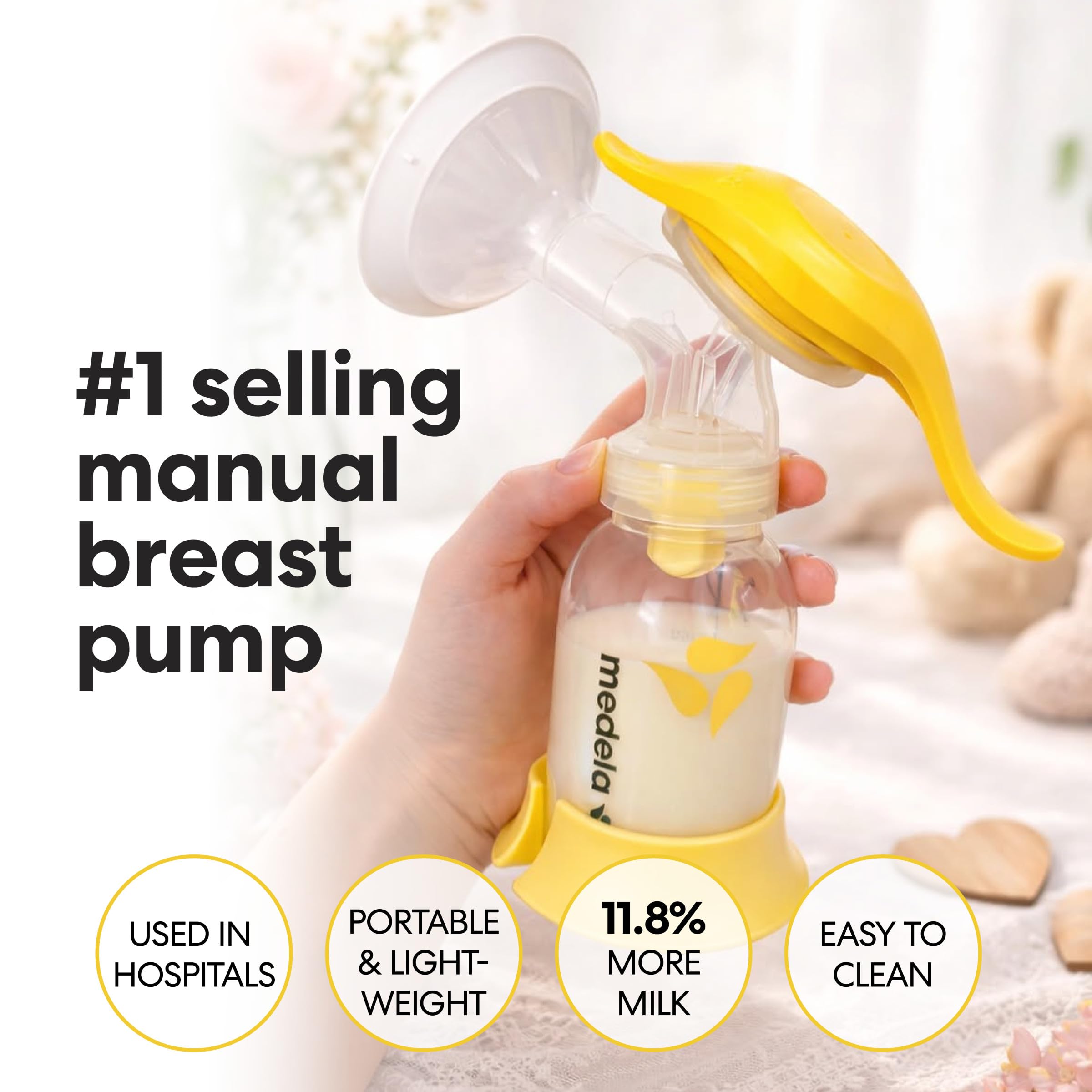 Medela Manual breast pump with Flex Shields Harmony Single Hand for More Comfort and Expressing More Milk 🍁 All In One Marketplace Canada