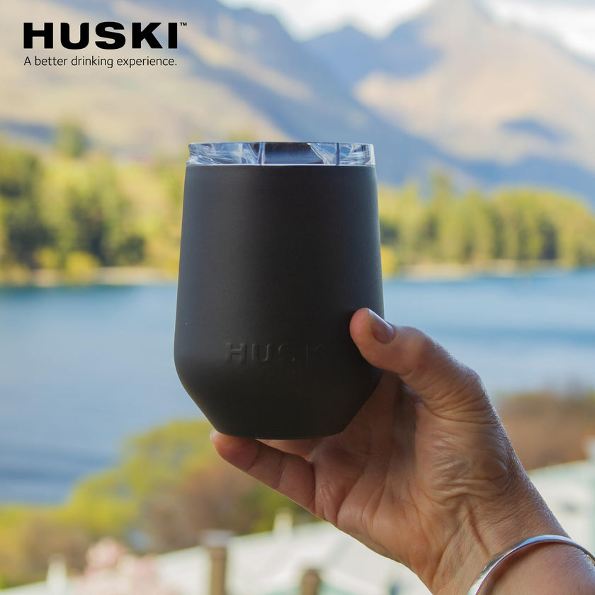 Huski Wine Tumbler 2.0 | New | Award-Winning Design with Detachable Stem | Premium Stainless Steel Wine Glass with Lid | Triple Insulated Tumbler | 355ml Capacity | Great Gift (Powder Pink) 🍁 All In One Marketplace Canada