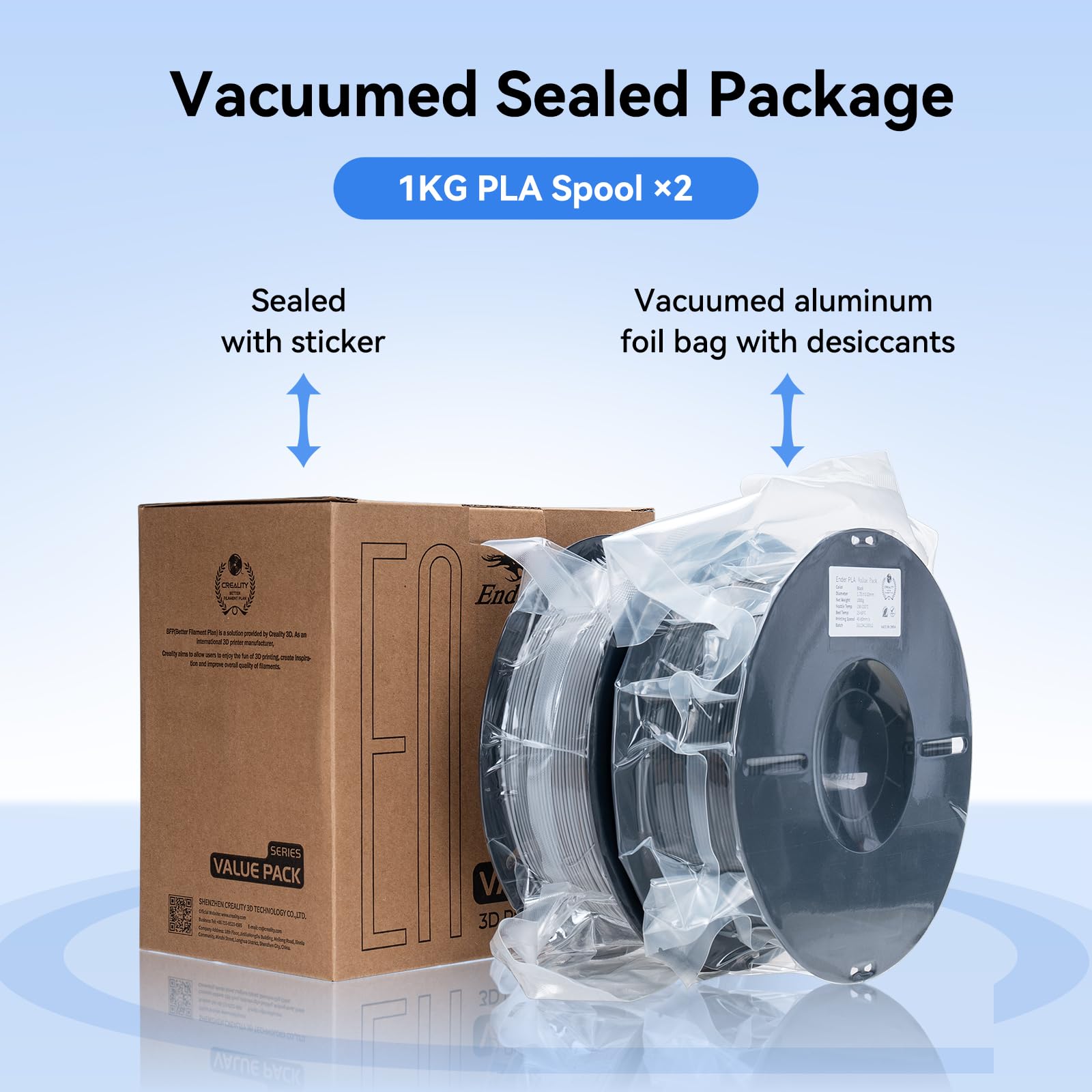 Filament 1.75mm 2 Packs for 3D Printing, Cost-Effective Ender PLA Filament 3D Printers, No-Tangling, Strong Bonding and Overhang Performance Dimensional Accuracy +/-0.02mm, White & Black 🍁 All In One Marketplace Canada