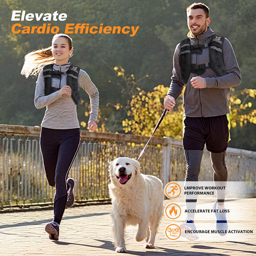 VBSD Weighted Vest Woman 16LB Weight Vest for Women Men Body Weight Vests for Walking Strength Training Running Workout Jogging Fitness Black 🍁 All In One Marketplace Canada