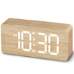 Wooden Digital Alarm Clocks for Bedrooms: Dimmable Dual Alarm Clock with Large Numbers for Bedside Desk - Bamboo 🍁 All In One Marketplace Canada