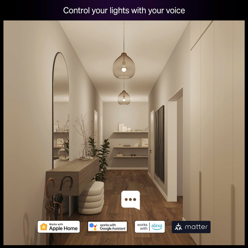 Philips Hue Essential Smart LED A19 Bulb, White and Color Ambiance, E26 Base, 8.8W, 2200K-6500K, 800 Lumens, Dimmable, Works with Alexa, Google Assistant, and Apple Home, 3 Pack 🍁 All In One Marketplace Canada