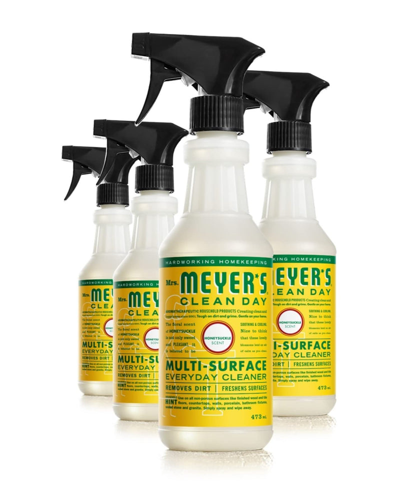 Mrs. Meyer's Clean Day Multi-Surface Cleaner Spray, All-Purpose Cleaner Solution for Home & Kitchen, Honeysuckle Scent, 473 ml Spray Bottles, 4 Pack 🍁 All In One Marketplace Canada