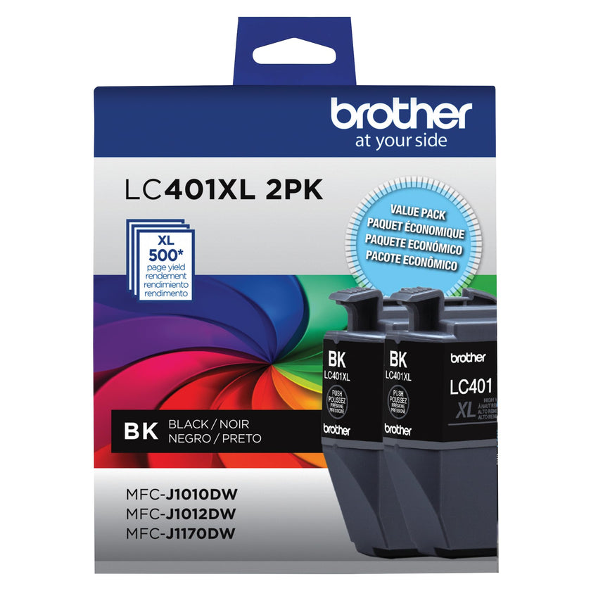 Brother Genuine LC401XL 2PK High Yield 2-Pack Black Ink Cartridges 🍁 All In One Marketplace Canada