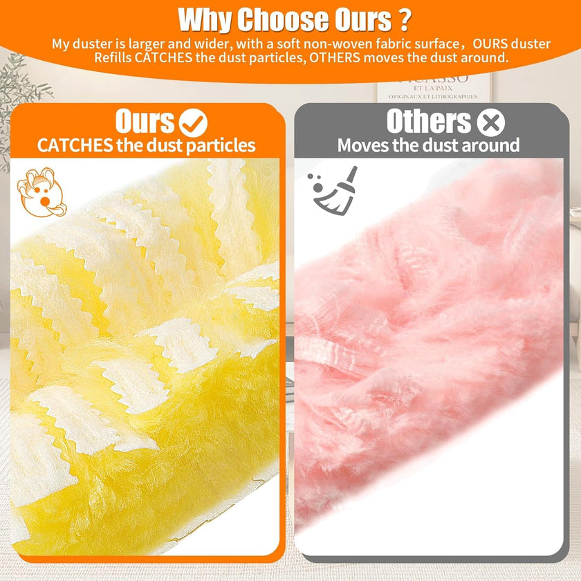 36 Pack Disposable Duster Refills for Swiffer,360°Heavy Duty Microfiber Duster Kit with 1 Handle,Multi-Surface Duster Refills for Furniture, Blinds, Ceiling Fans Cleaning 🍁 All In One Marketplace Canada