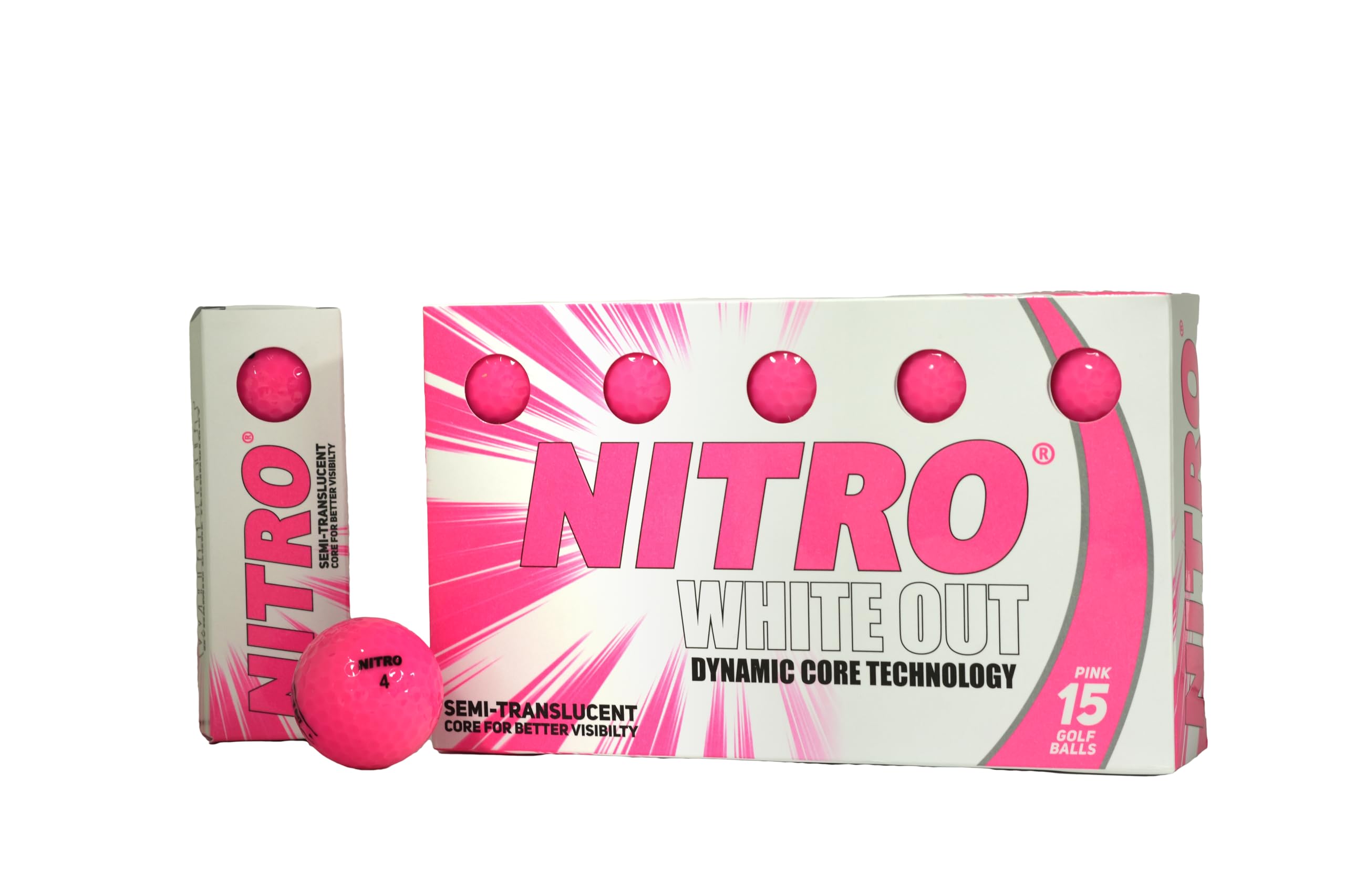 Nitro White Out Ball (15-Pack), Pink 🍁 All In One Marketplace Canada