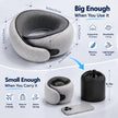 Purroch Neck Pillow Airplane, Travel Pillow with Eye Mask & Earplugs, Memory Foam Pillow with Adjustable Velcro Strap, Pillows for Travel, Plane, Car, Home, Work, Light Grey 🍁 All In One Marketplace Canada