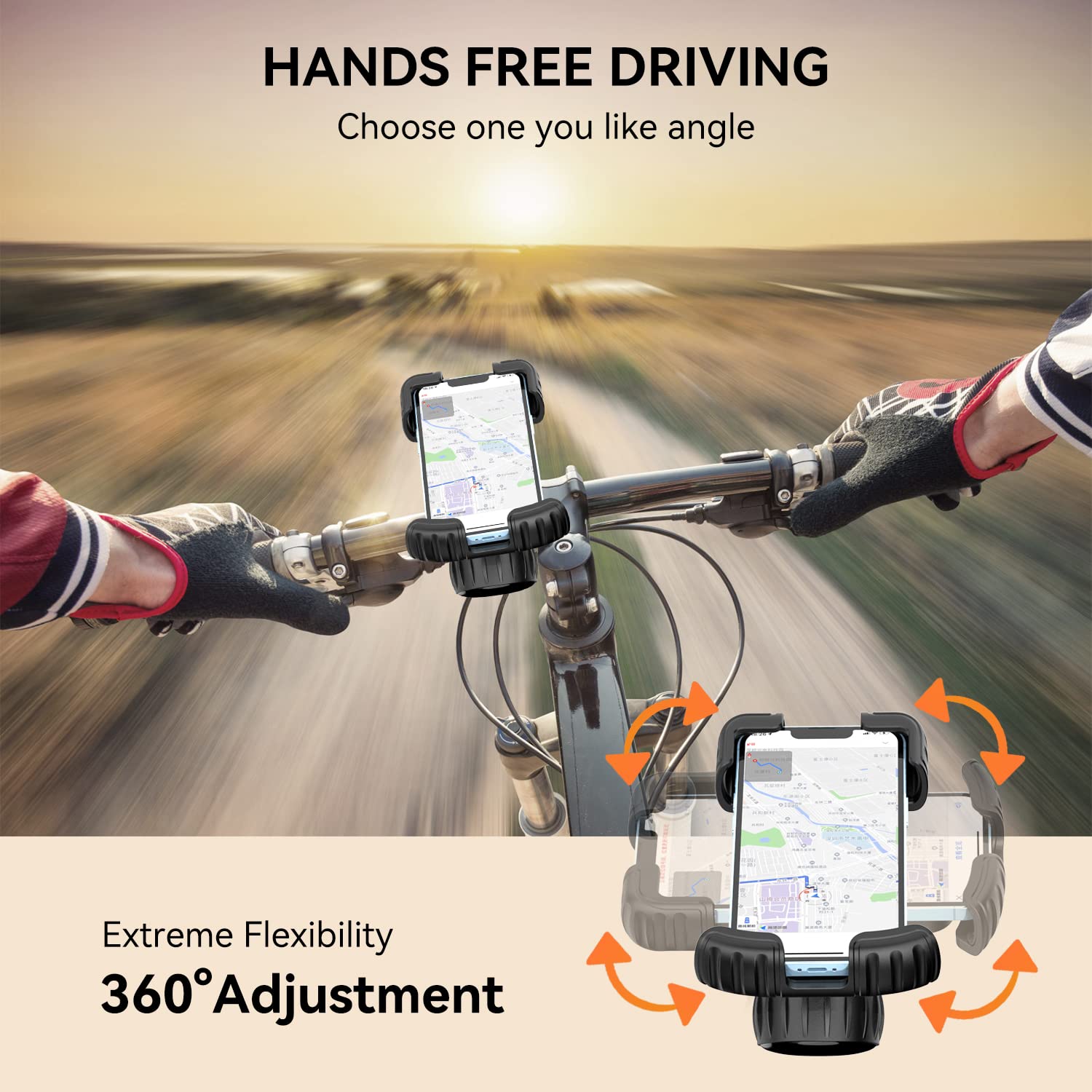 Motorcycle/Bicycle Phone Mount for 4.7-6.8