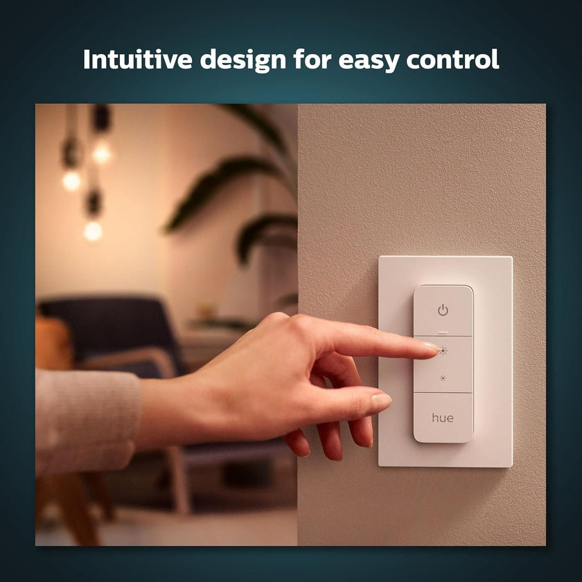 Philips Hue Smart Dimmer Switch with Remote, White - 1 Pack - Turns Hue Lights On, Off, Dims or Brightens - Requires Hue Bridge - Easy, No-Wire Installation 🍁 All In One Marketplace Canada