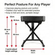 RockJam KB100 Adjustable Padded Keyboard Bench, X-Style, Black 🍁 All In One Marketplace Canada