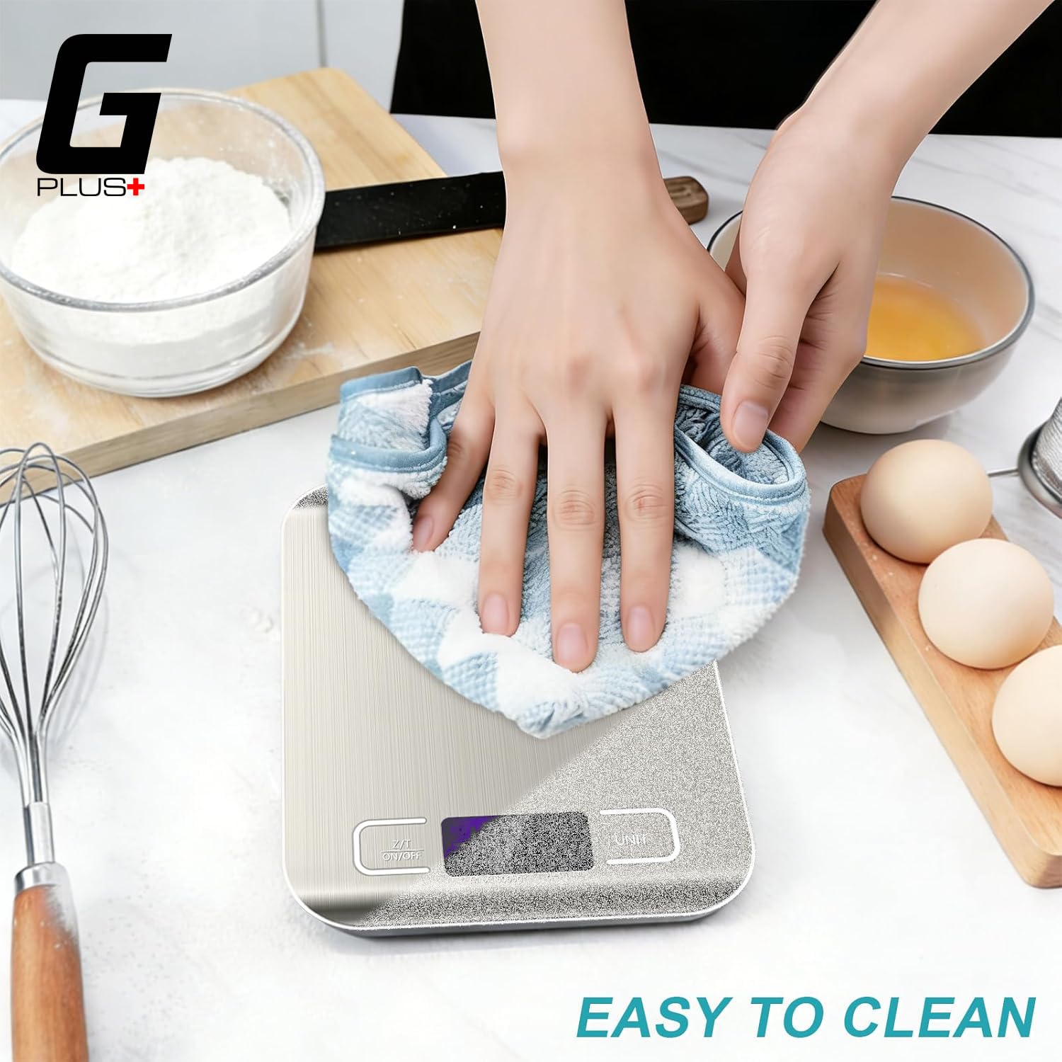 Food Scale, GPlus+ Digital Kitchen Scale, Highly Accurate 5000g/11lb x 0.1oz, Food Scale for Cooking, Baking and Weight Loss, Kitchen Scale with Backlit - Batteries Included 🍁 All In One Marketplace Canada