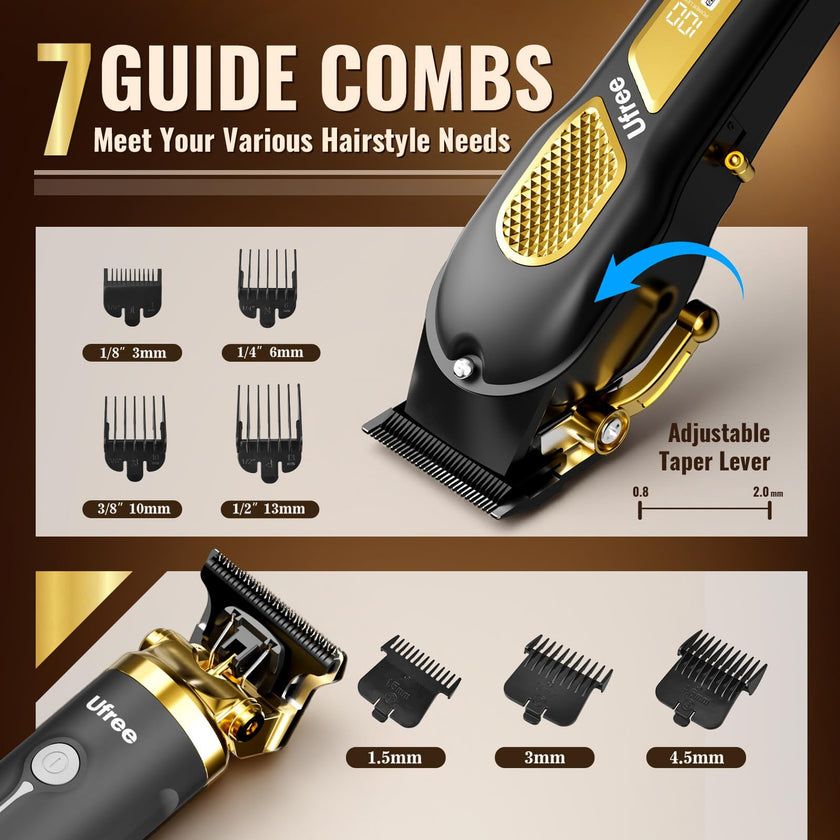 Ufree Hair Clippers for Men, Clippers and Trimmers Set, Cordless Barber Clippers, Grooming Kit, Gifts for Men 🍁 All In One Marketplace Canada