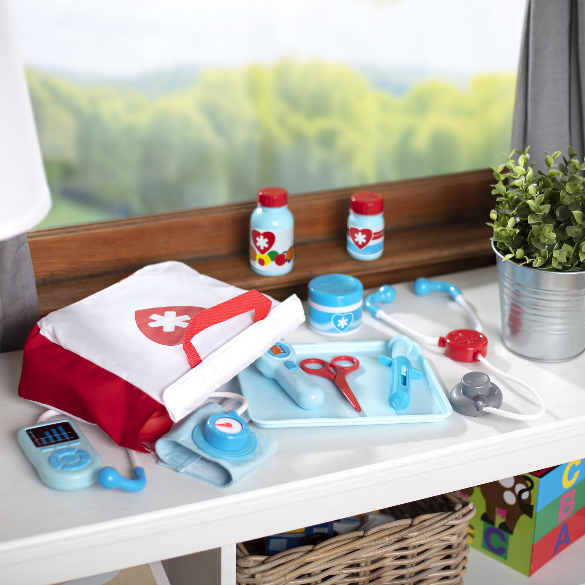 Melissa & Doug Get Well Doctor Kit, 25-Piece Toddler Doctor Play Set, Realistic Pretend Play Toys & Accessories, Preschool Toys for Girls & Boys Ages 3+ 🍁 All In One Marketplace Canada