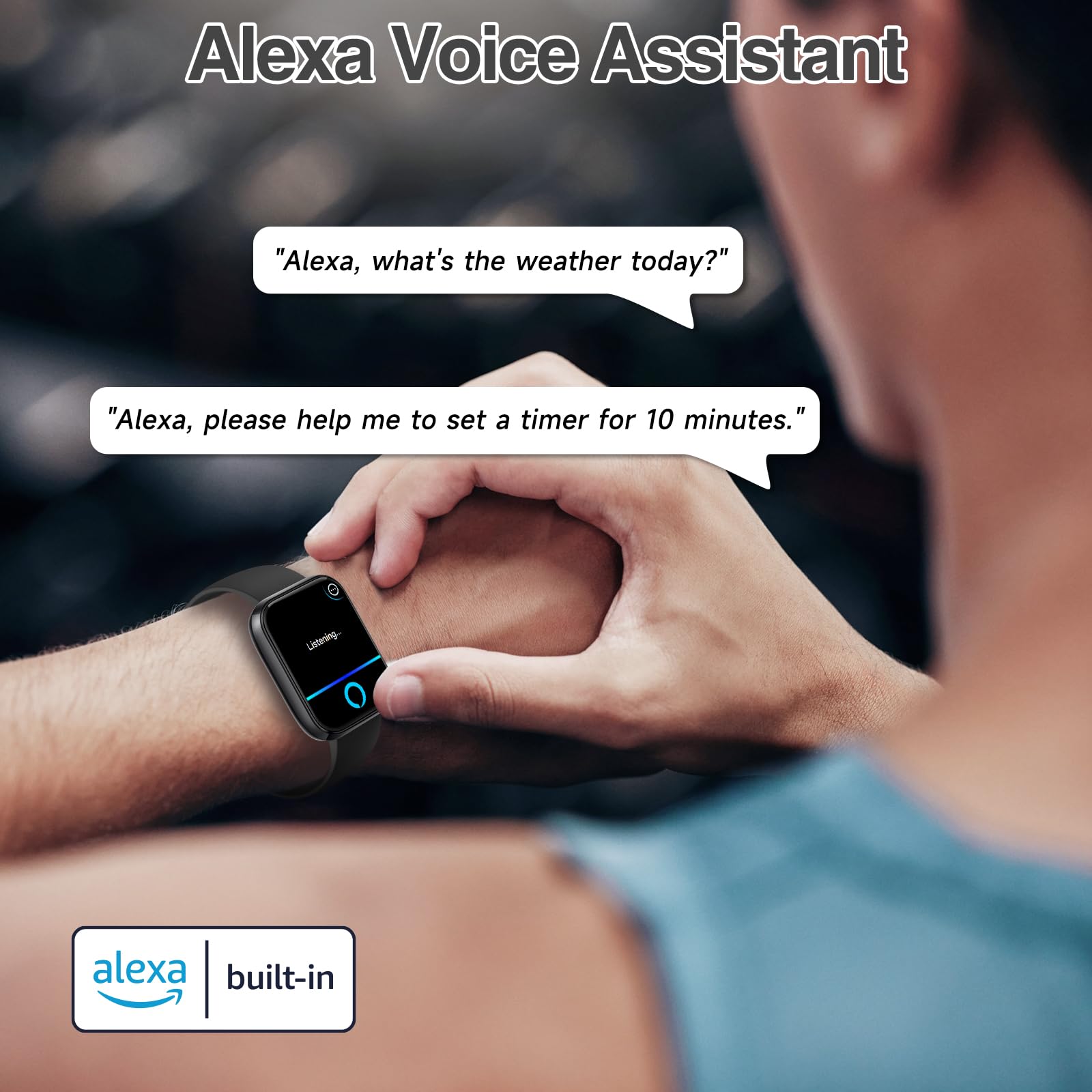 Smart Watch for Men Women with Bluetooth Call,Alexa Built-in Smartwatch,1.83