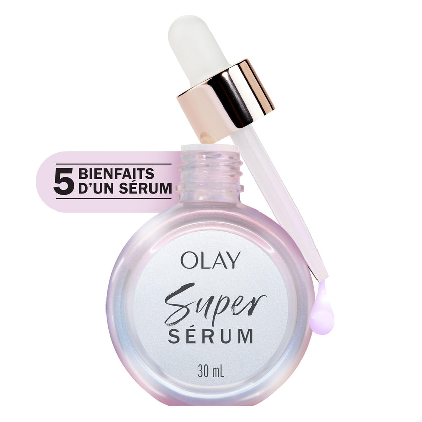 Olay Super Serum - Niacinamide, Vitamin C & E, Collagen Peptide, AHA - 5-in-1 Skin Care Benefits for Face - Healthy Glow, Brightening, Hydrating, Smoothing, Firming, Evens Tone, Anti-Aging, 30 mL 🍁 All In One Marketplace Canada