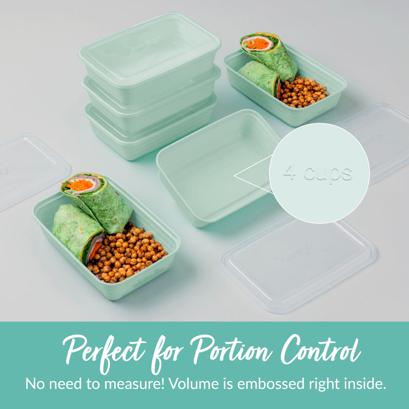 Bentgo Prep 1-Compartment Meal-Prep Containers with Custom-Fit Lids - Microwaveable, Durable, Reusable, BPA-Free, Freezer and Dishwasher Safe Food Storage Containers - 10 Trays & 10 Lids (Mint) 🍁 All In One Marketplace Canada