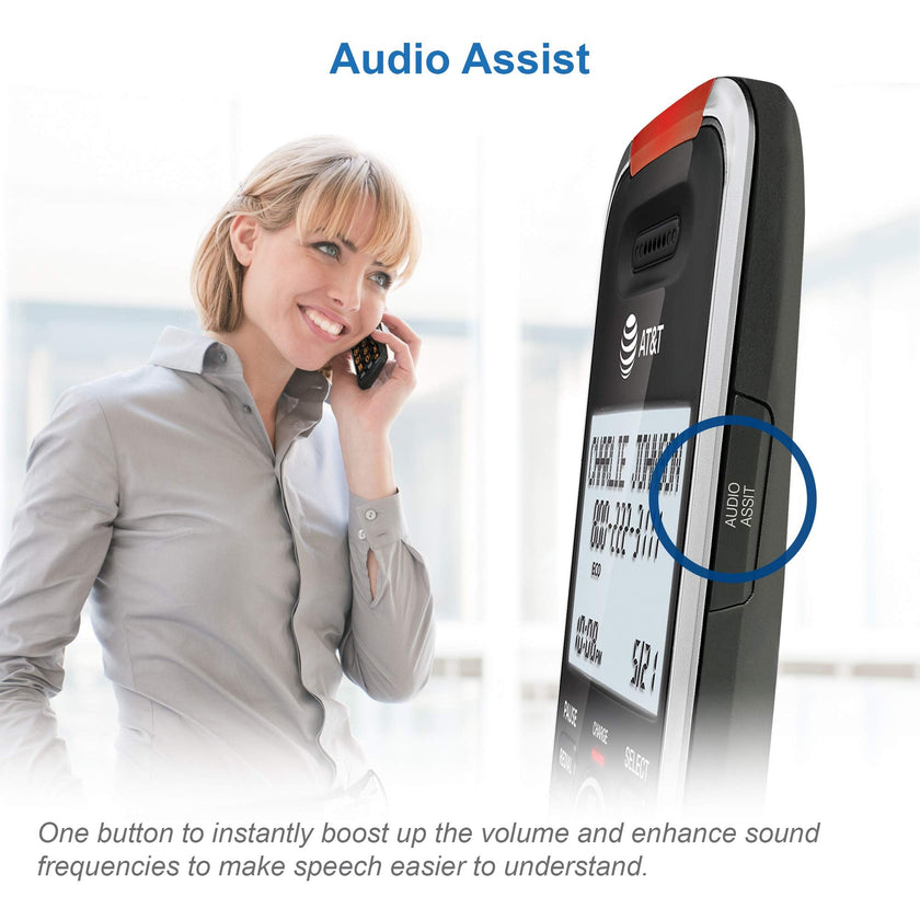 AT&T BL102-2 DECT 6.0 2-Handset Cordless Phone for Home with Answering Machine, Call Blocking, Caller ID Announcer, Audio Assist, Intercom, and Unsurpassed Range, Silver/Black 🍁 All In One Marketplace Canada