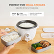 CUCKOO One Touch Rice Cooker 3-Cup (Uncooked) / 6-Cup (Cooked), Mini Rice Cooker & Warmer with Steamer Tray, Versatile Grain Cooker, Soup Maker, Auto Keep Warm, White (CR-0301C) 🍁 All In One Marketplace Canada