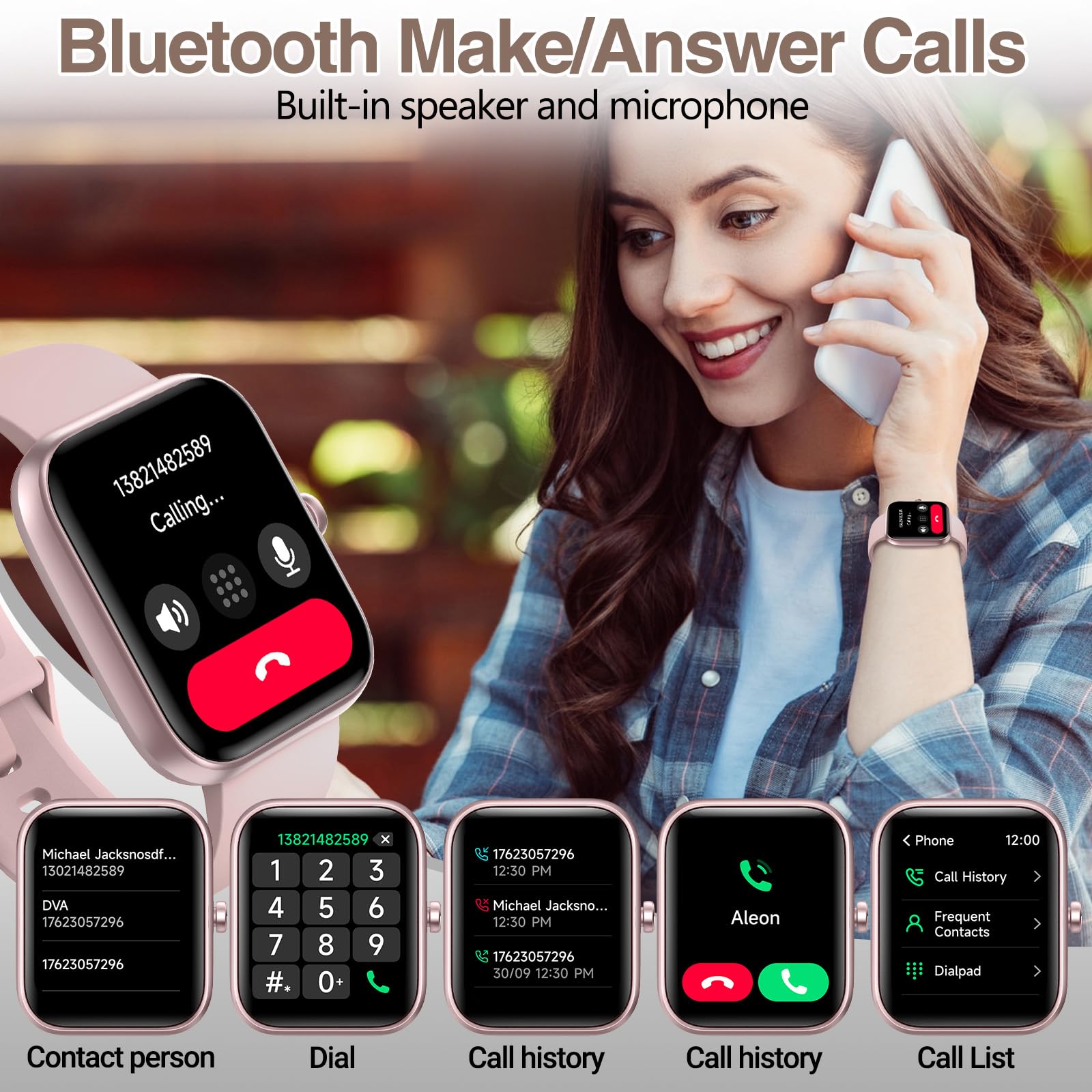 Smart Watch for Men Women with Bluetooth Call,Alexa Built-in Smartwatch,1.83