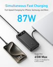 ANKER Power Bank, 20,000mAh Travel Essential Portable Charger with Built-in USB-C Cable, 3-Port 87W Max Fast Charging Battery Pack, for iPhone 17/16/15 Series, Samsung, Switch, and More (Black) 🍁 All In One Marketplace Canada