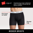 Hanes Originals Men's Boxer Briefs, Stretch Cotton Moisture-Wicking Underwear, Modern Fit Low Rise, Pack of 4, Grey/Black assortement, Size 2X 🍁 All In One Marketplace Canada