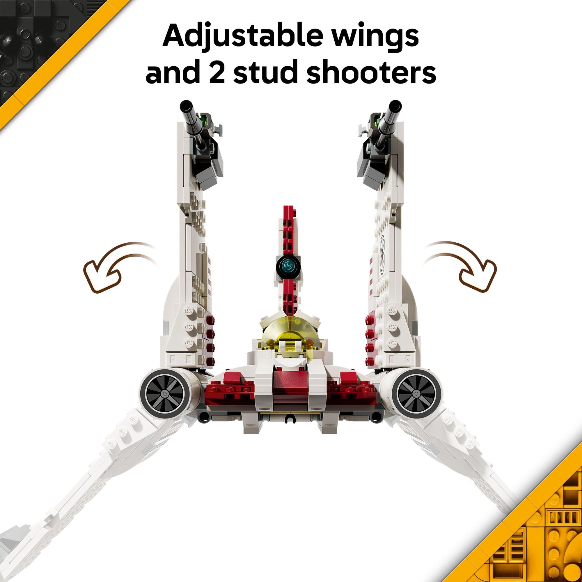LEGO Star Wars: The Clone Wars V-19 Torrent Starfighter Building Toy - Pretend Play Set for Boys & Girls, Ages 9+ - Starship Model Kit W/ 3 Minifigures - Gift Idea for Birthdays - 75432 🍁 All In One Marketplace Canada