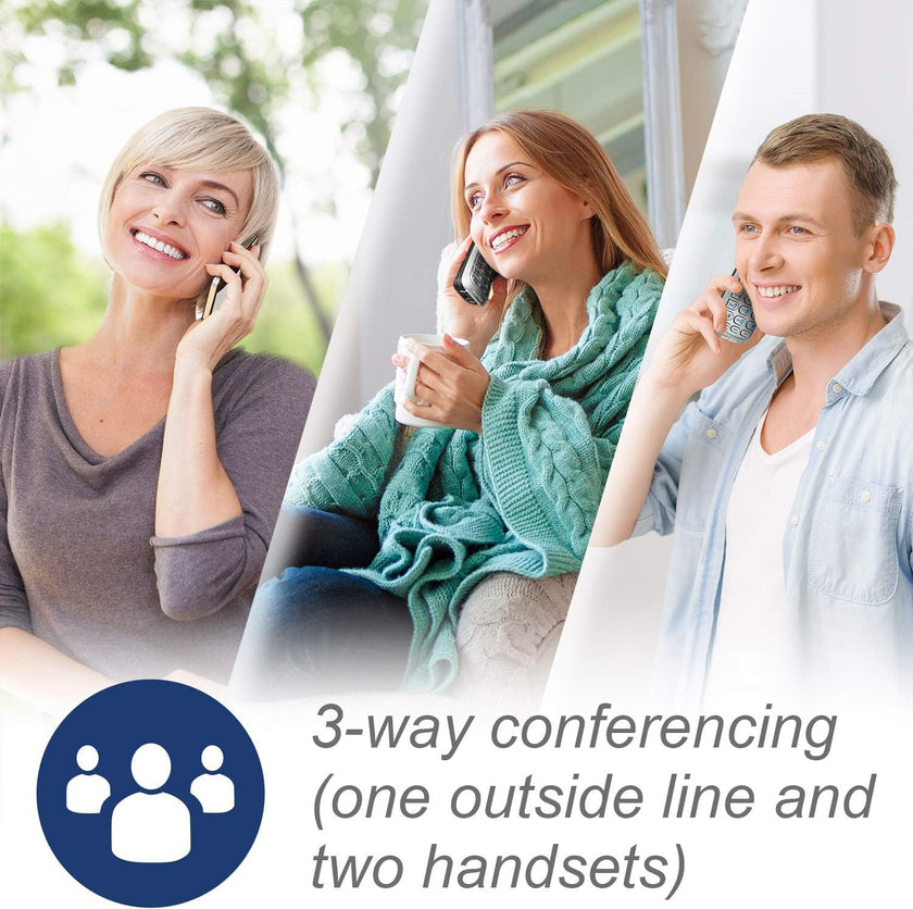 VTech CS6949-2 DECT 6.0 Corded/2-Cordless Telephone System, Black/Silver 🍁 All In One Marketplace Canada