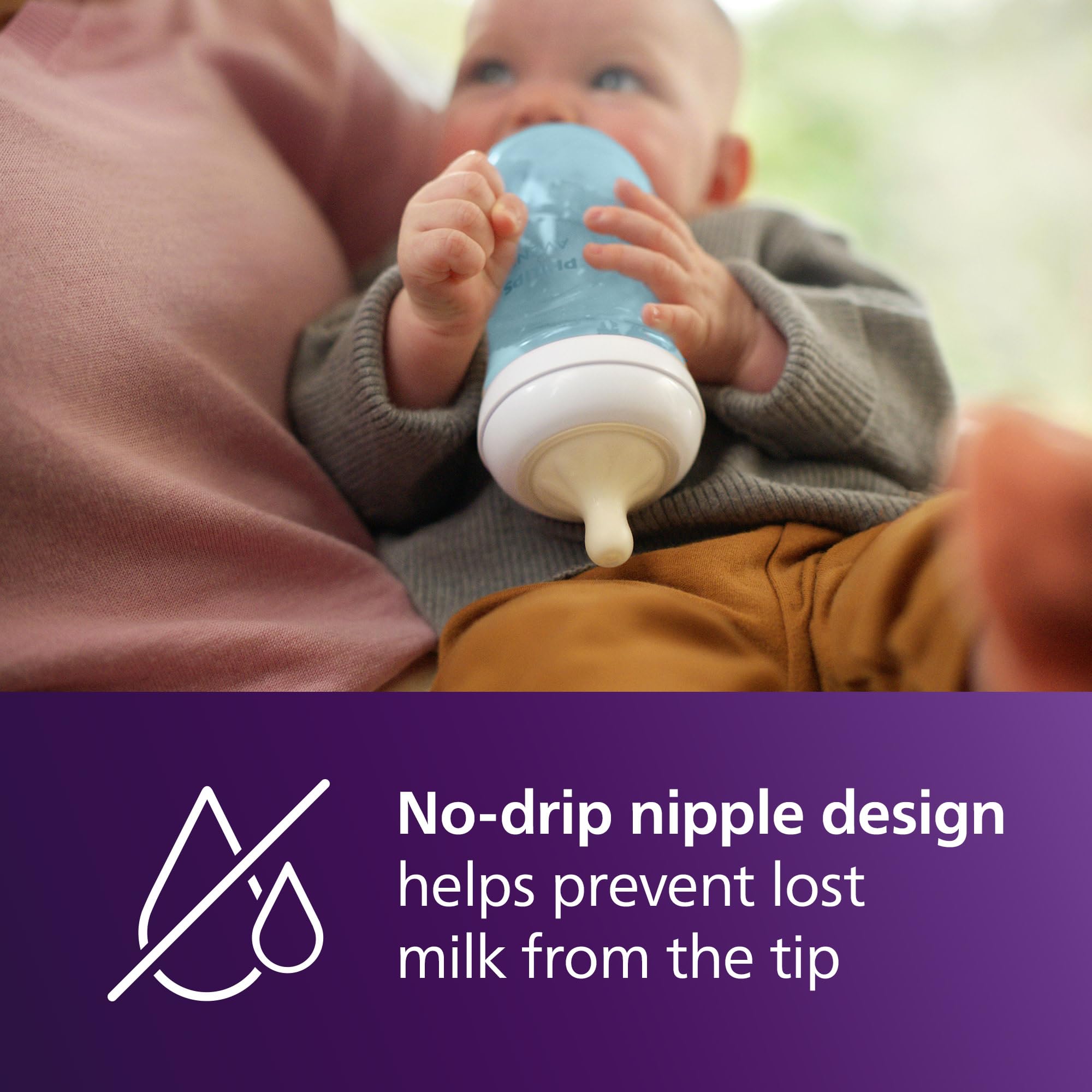 Philips Avent Natural Baby Bottles with Natural Response Nipples (Medium Flow, Flow 3), 9oz, Blue, 3-pack, SCY903/23 🍁 All In One Marketplace Canada