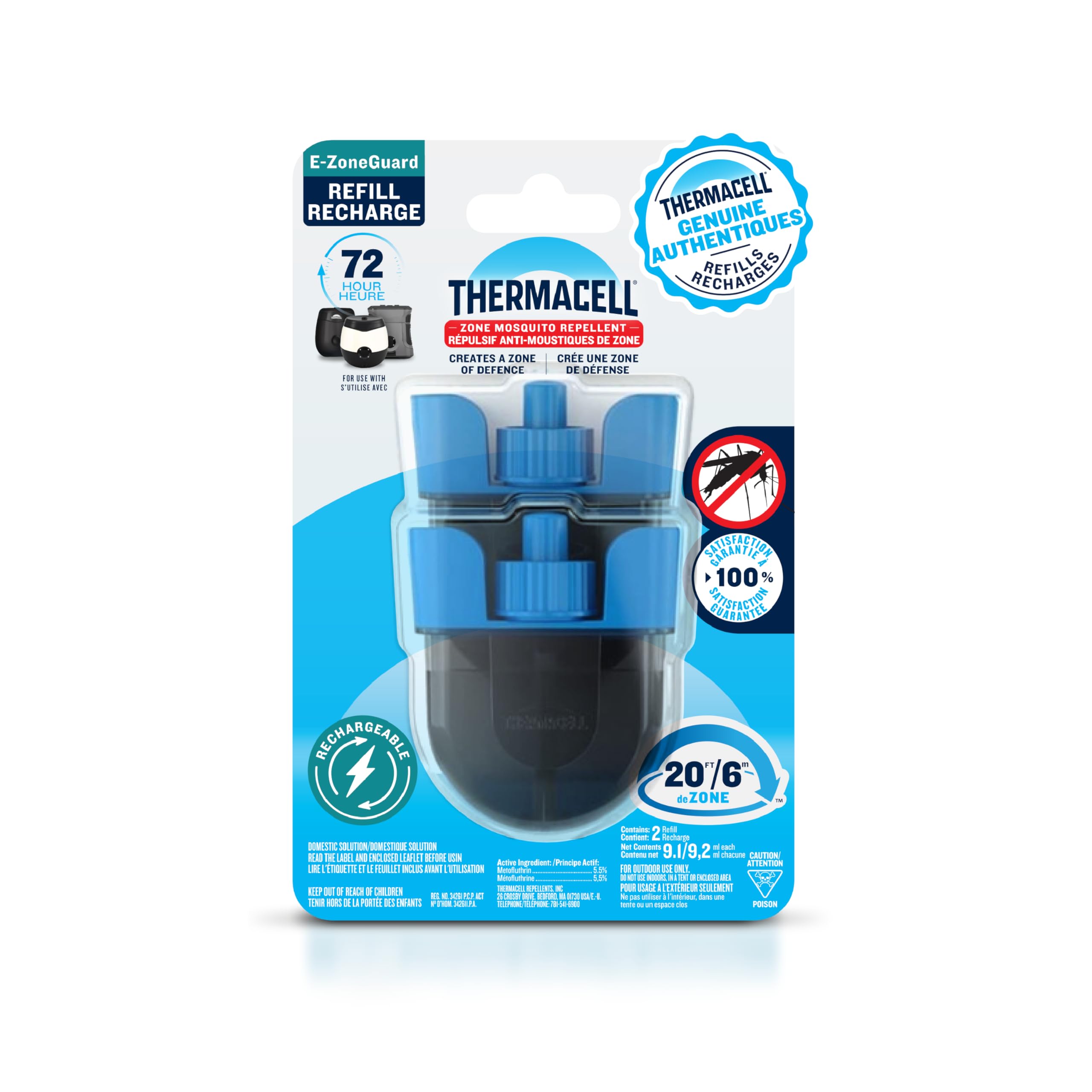 Thermacell Mosquito Rechargeable Repeller Refills; 72 Hours; Compatible with Thermacell E-Series & Radius Only; 20 Foot (6 m) Mosquito Repellent Zone; Deet Free Bug Spray Alternative; Scent Free … 🍁 All In One Marketplace Canada