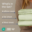 Queen Size 4 Piece Sheet Set - Comfy Breathable & Cooling Sheets - Hotel Luxury Bed Sheets for Women & Men - Deep Pockets, Easy-Fit, Soft & Wrinkle Free Sheets - Light Sage Green Oeko-Tex Bed Sheets 🍁 All In One Marketplace Canada
