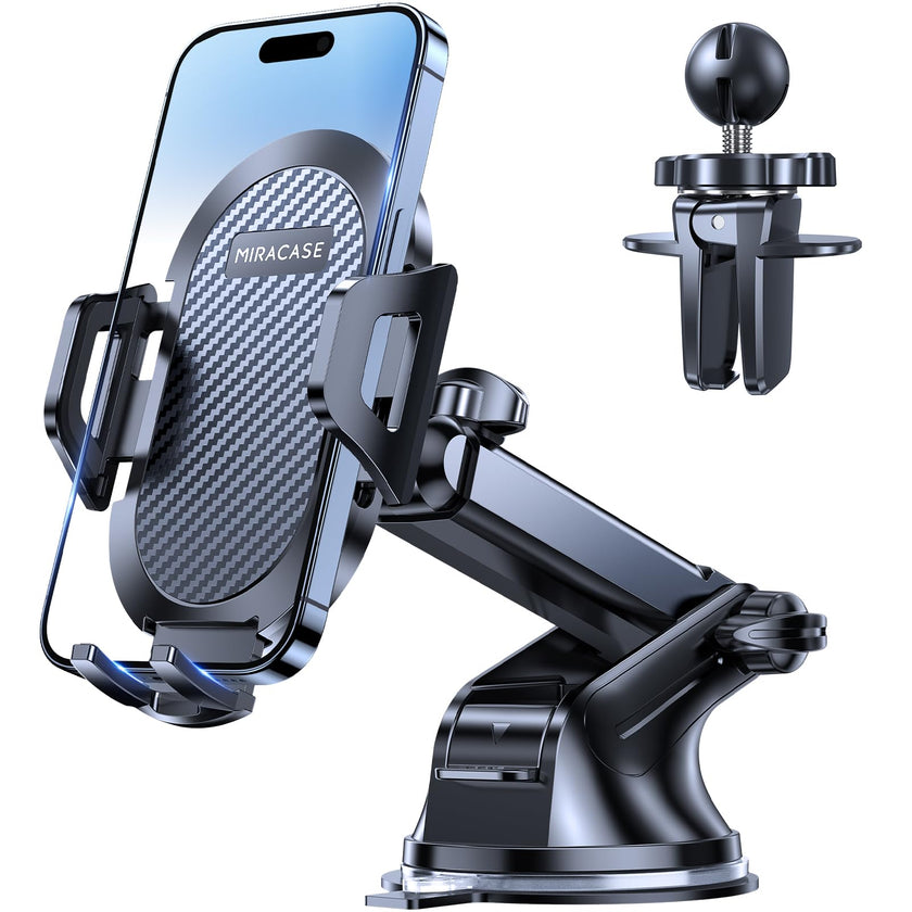 Miracase Phone Holder for Your Car, GPS Vehicle Mounts with Suction Cup Base & Vent Hook, Long Adjustable Arm & 360° Rotation for Multiple Viewing Angles, Compatible with 4-7.2 Inch Phones 🍁 All In One Marketplace Canada