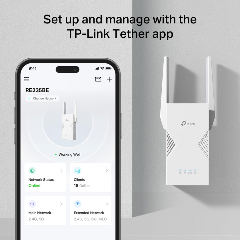 TP-Link BE3600 WiFi 7 Range Extender (RE235BE), Dual Band Signal Booster for Home, up to 3.6 Gbps, 2.5G Ethernet Port, EasyMesh/OneMesh Support, Access Point Mode, Compatible with All WiFi Routers 🍁 All In One Marketplace Canada