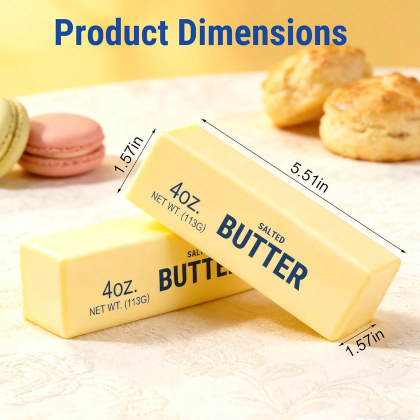 2Pcs Cute Butter Squeeze Stress Balls,Slow Rebound Realistic Soft Butter Stick Fidget,Slow Rising Portable for Adults Anxiety & Stress Relief 🍁 All In One Marketplace Canada