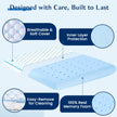 Ultra Thin Pillow for Sleeping- Cooling Gel Flat Pillow for Stomach and Back Sleepers, Slim Stomach Sleeping Pillows, Low Profile Memory Foam Pillows with Washable Cover 🍁 All In One Marketplace Canada
