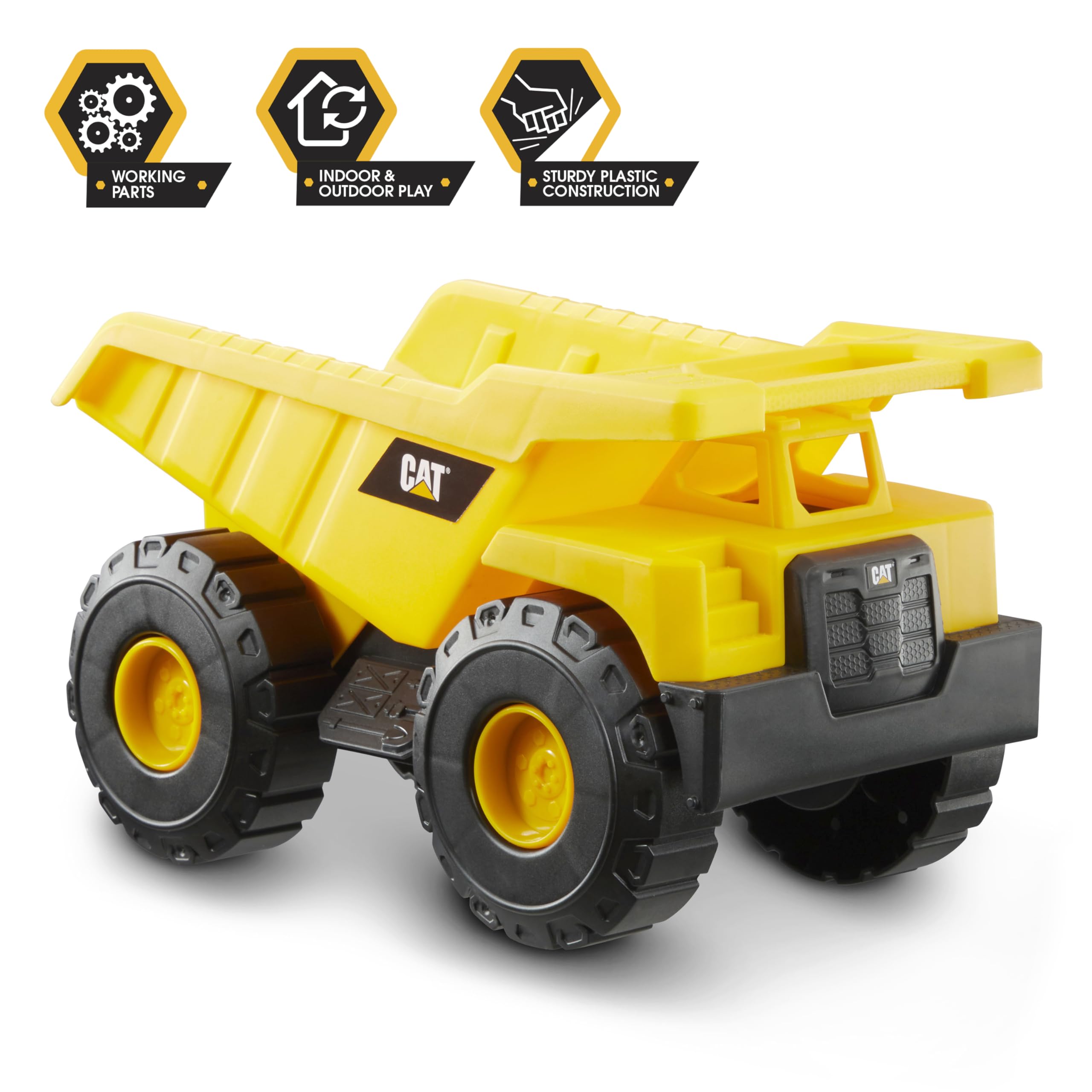 CAT Construction Toys, Mini Crew 3-Pack 7”, Push-Powered Yellow Construction Vehicle Toys, Includes Dump Truck, Wheel Loader, and Excavator for Kids and Toddlers Ages 2+ 🍁 All In One Marketplace Canada