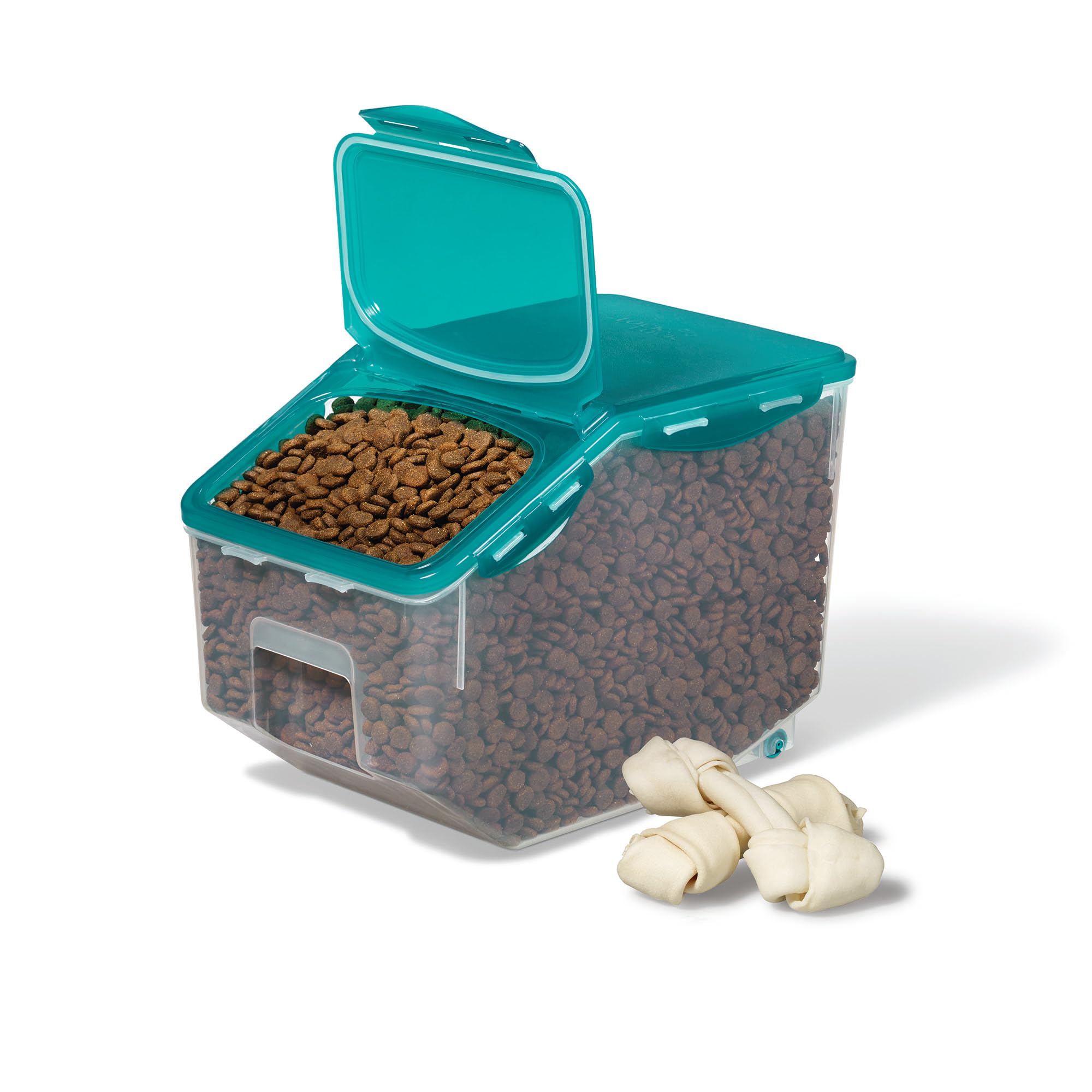 Starfrit LocknLock Plastic Pantry Container with Wheels - 406oz/12L - Airtight - 4-Sided Locking Flip-Top Lid 🍁 All In One Marketplace Canada