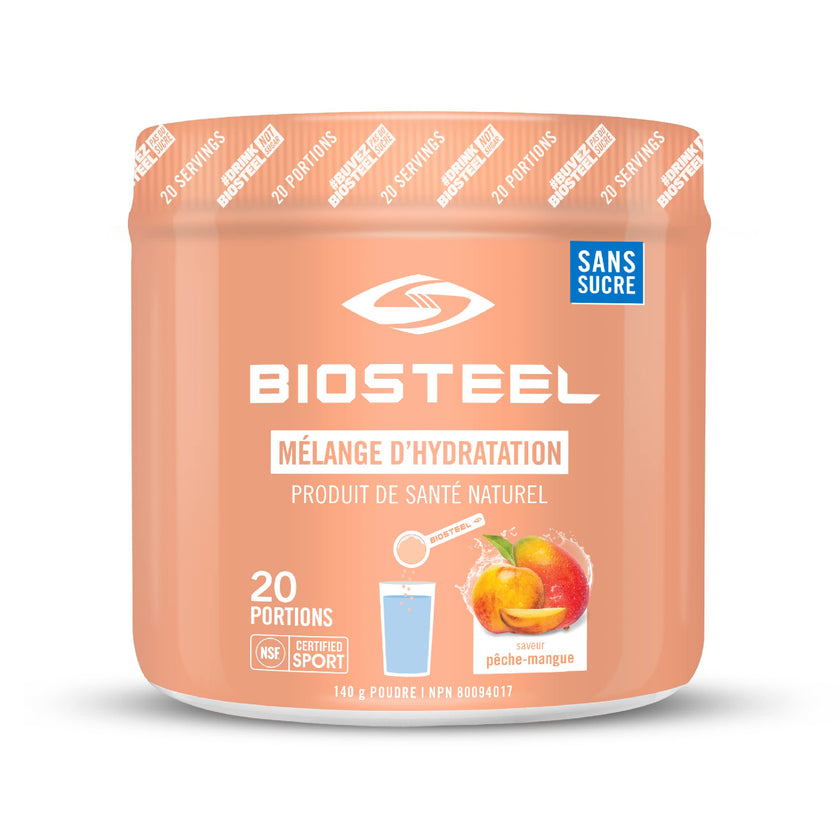 BioSteel Hydration Mix, Great Tasting Hydration with Zero Sugar, and No Artificial Flavours or Preservatives, Peach Mango Flavour, 20 Servings per Tub 🍁 All In One Marketplace Canada