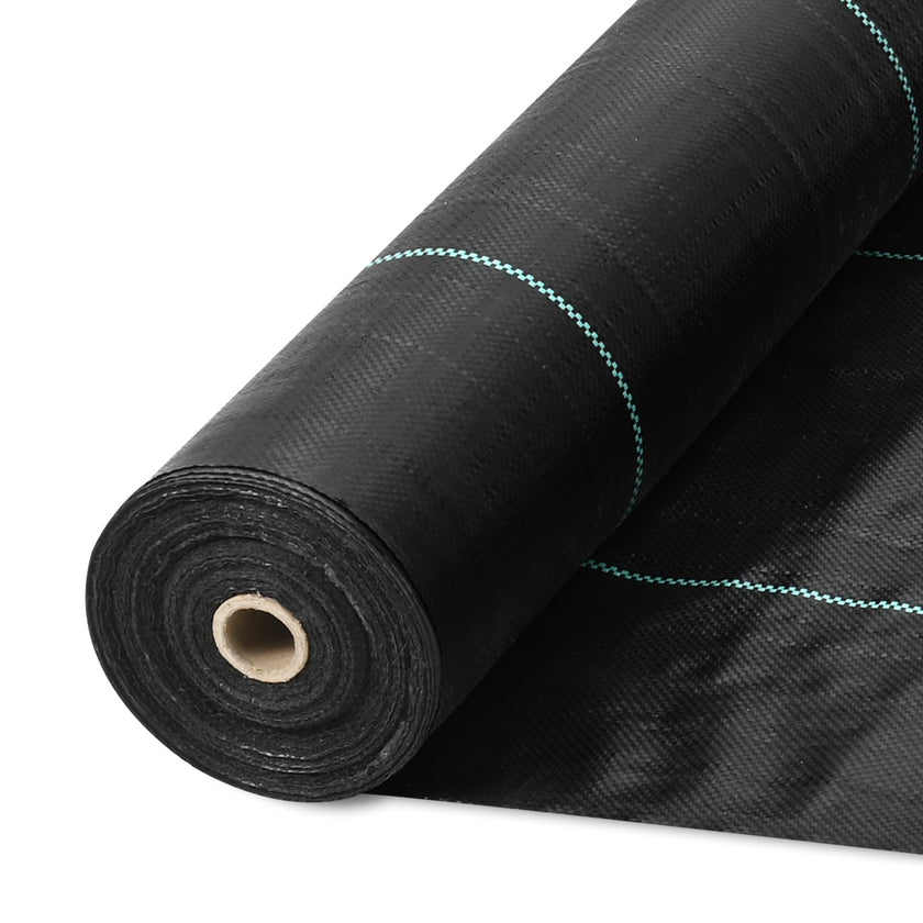 VEVOR Weed Barrier Landscape Fabric, 6*100FT Heavy Duty Garden Weed Fabric, Woven PP Weed Control Fabric, Driveway Fabric, Geotextile Fabric for Landscaping, Ground Cover, Weed Blocker Weed Mat, Black 🍁 All In One Marketplace Canada
