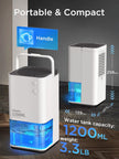 EasyAcc® Dehumidifiers, 40 oz Water Tank, (450sq ft) Quiet Dehumidifiers for RV Bedroom Bathroom Closet Auto Shut off 1200ml Small Dehumidifier with Handle, 7 Lights for Closets Trailer 🍁 All In One Marketplace Canada