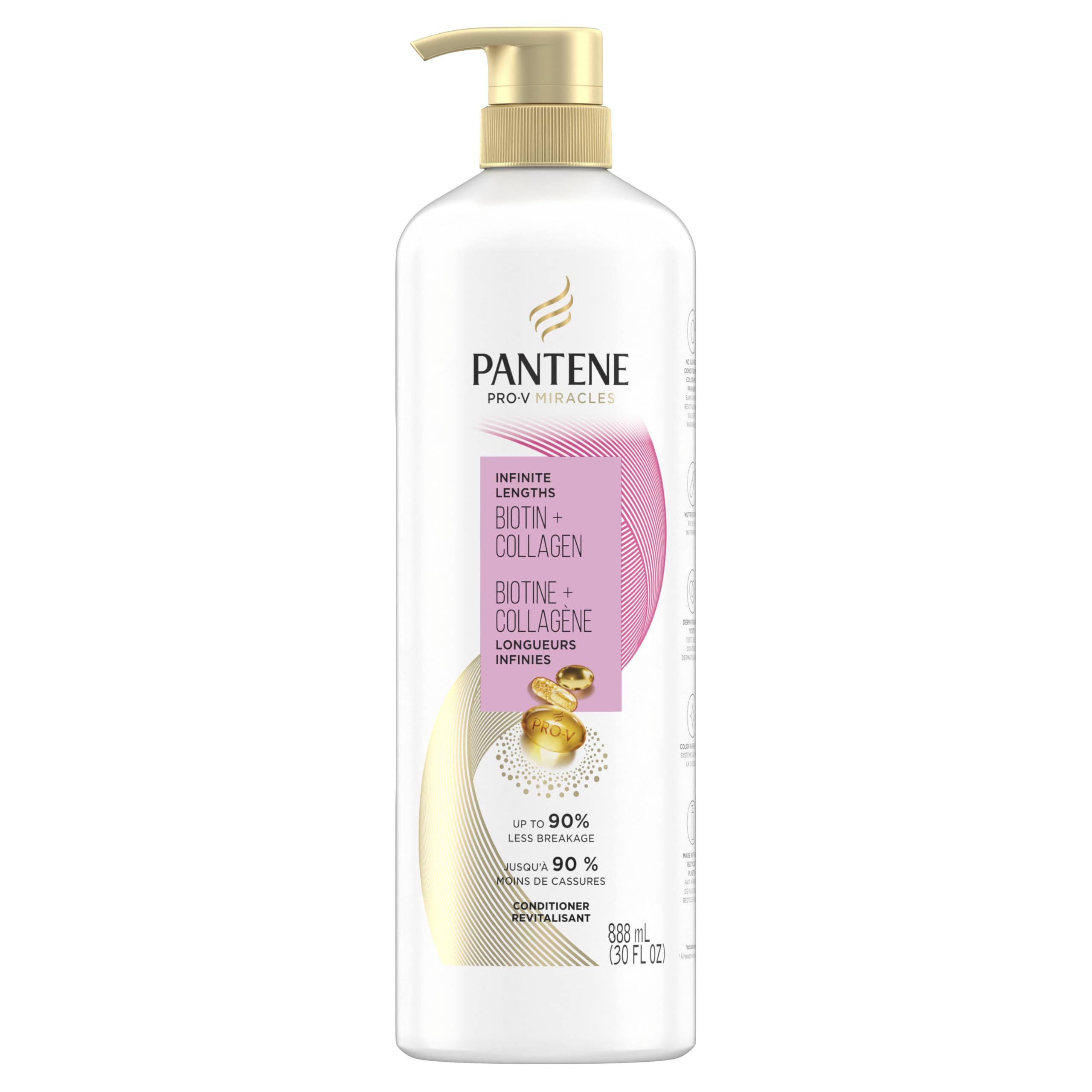 Pantene Pro-V Miracles Infinite Lengths Biotin + Collagen 1 Minute Miracle Conditioner, 888 mL 🍁 All In One Marketplace Canada
