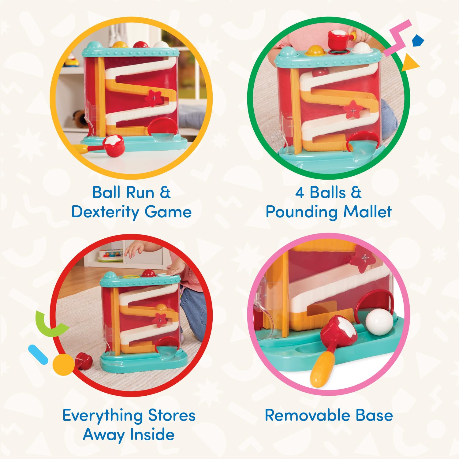 Battat Pound-a-Ball Toy, Pound & Roll Ball Maze, Light Blue, Toddler 🍁 All In One Marketplace Canada