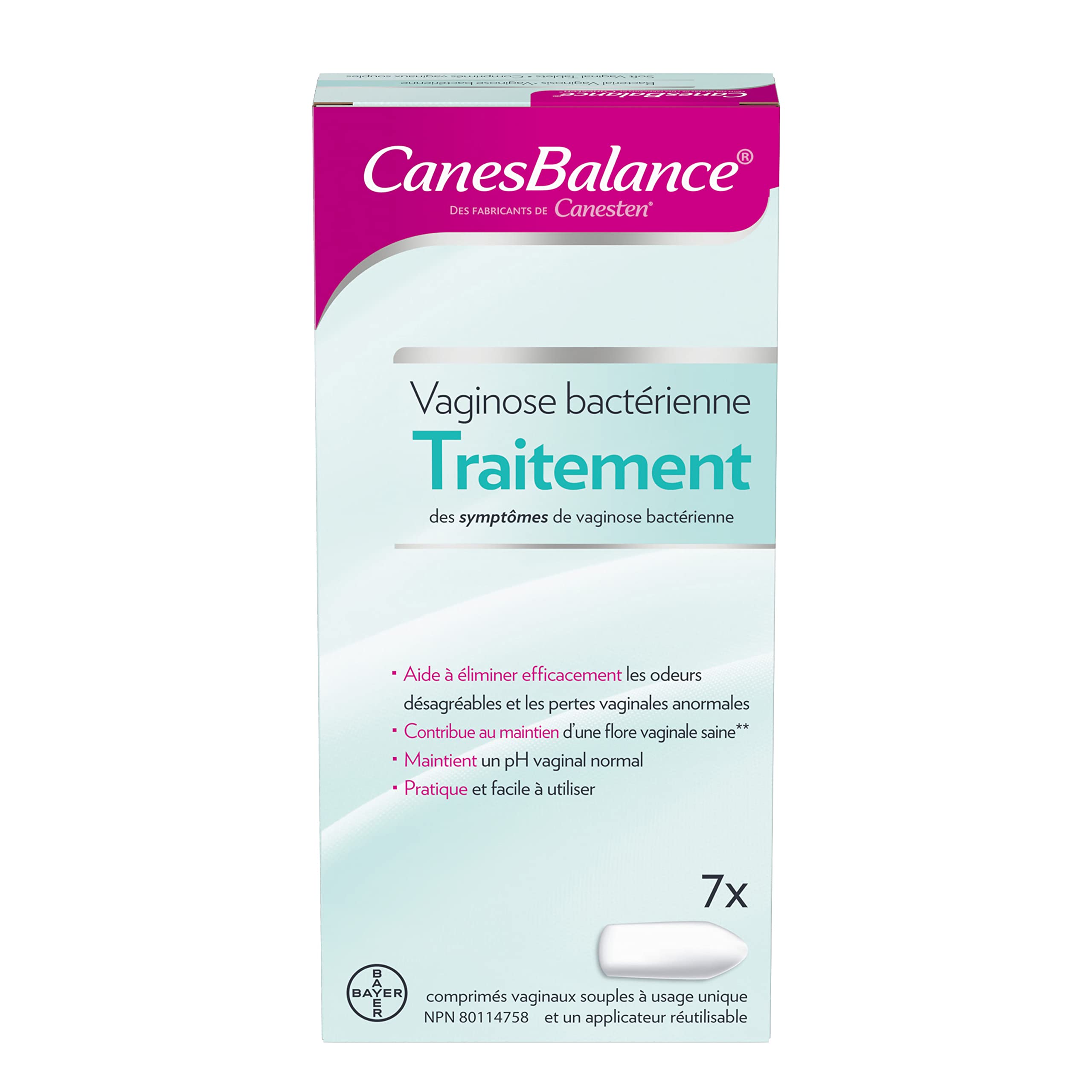 CanesBalance Bacterial Vaginosis Treatment For BV Symptoms - BV Treatment For Women, Relieves Vaginal Odor, Maintains Normal Vaginal pH, Supports Vaginal Health, 7 Soft Vaginal Tablets With Applicator 🍁 All In One Marketplace Canada