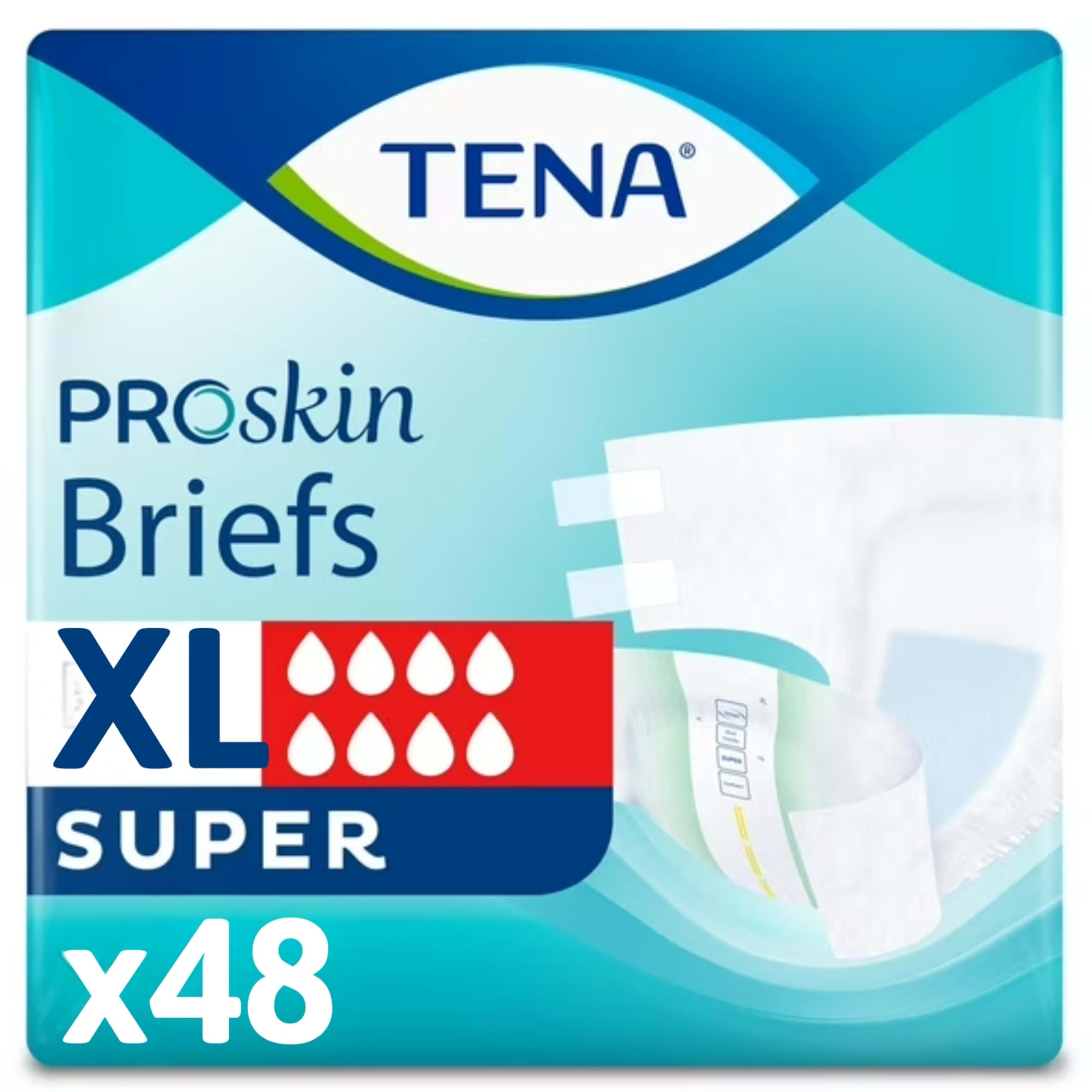 Tena Incontinence Briefs, Uni-Sex Fit, Super Absorbency, Xlarge 48 count 🍁 All In One Marketplace Canada