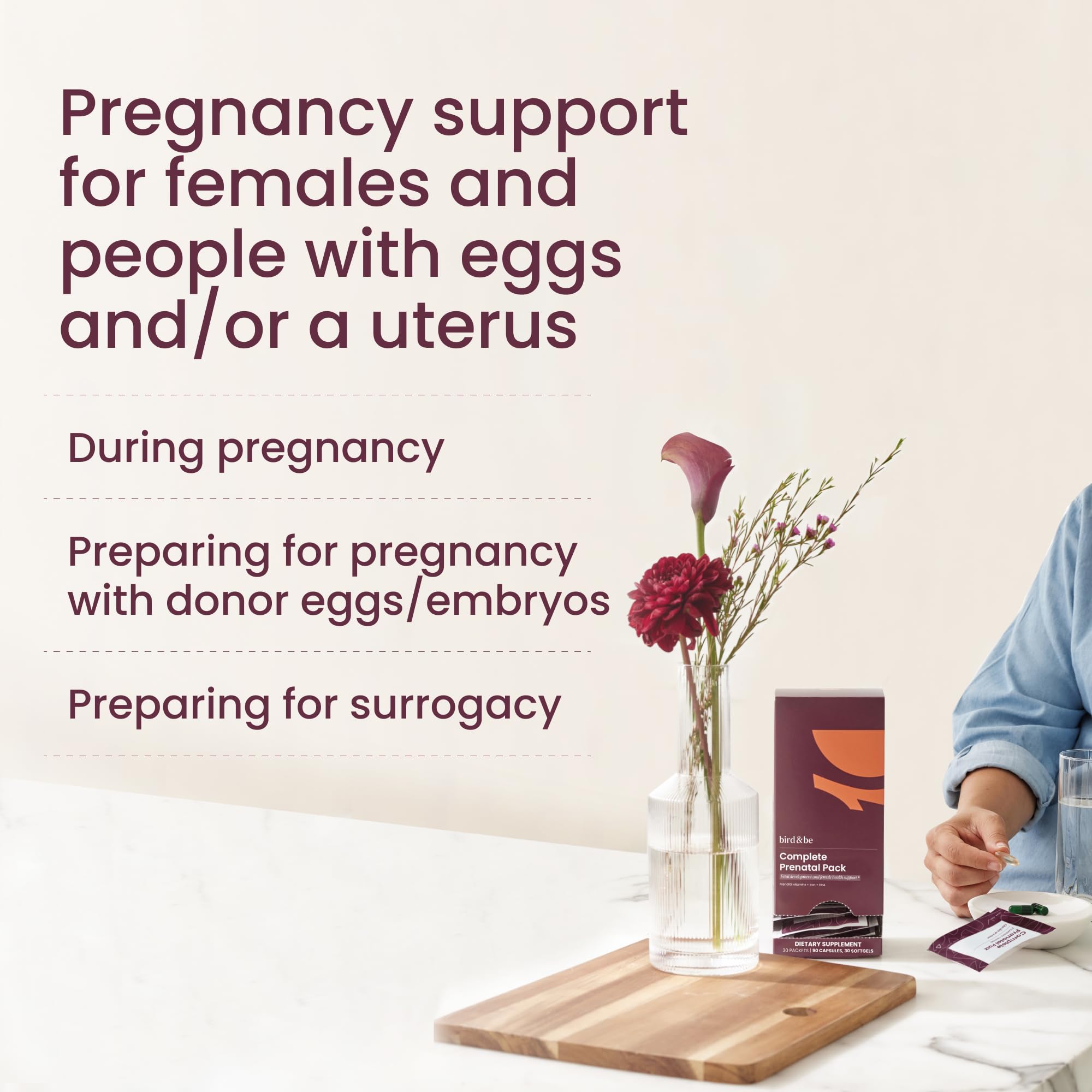 Complete Prenatal Pack – Prenatal Vitamins with Iron, Methylated Folate, DHA (Omega-3), Choline, Iodine and Essential Nutrients – Supports Early Fetal Development and Maternal Health – 30-Day Supply 🍁 All In One Marketplace Canada